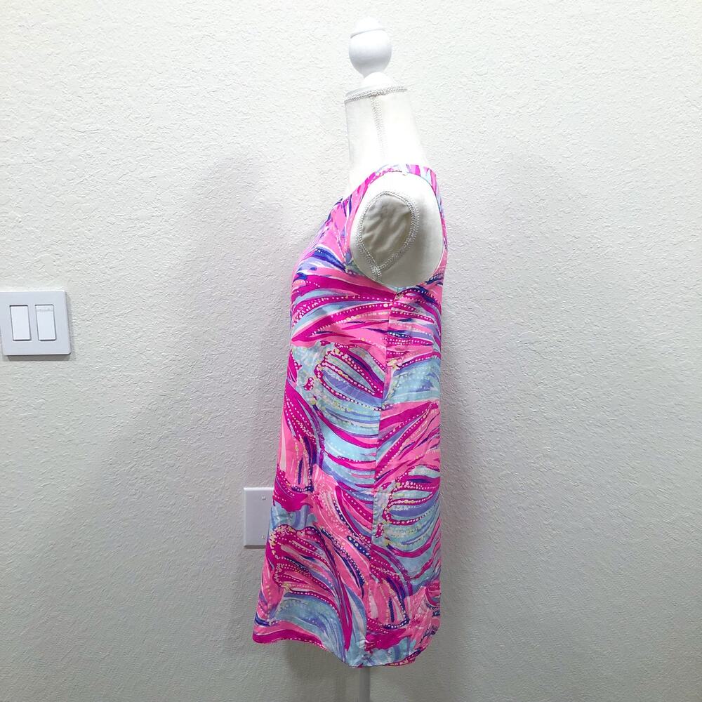 Lilly Pulitzer Jackie 100% Silk Shift Dress Oh My Guava - Picture 3 of 11